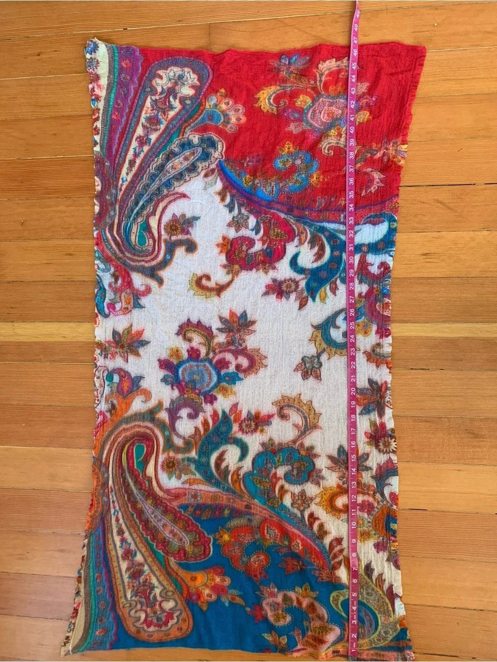 Wool Silk blend Sumac Designs Multicolor Floral Lightweight Women's Scarf
